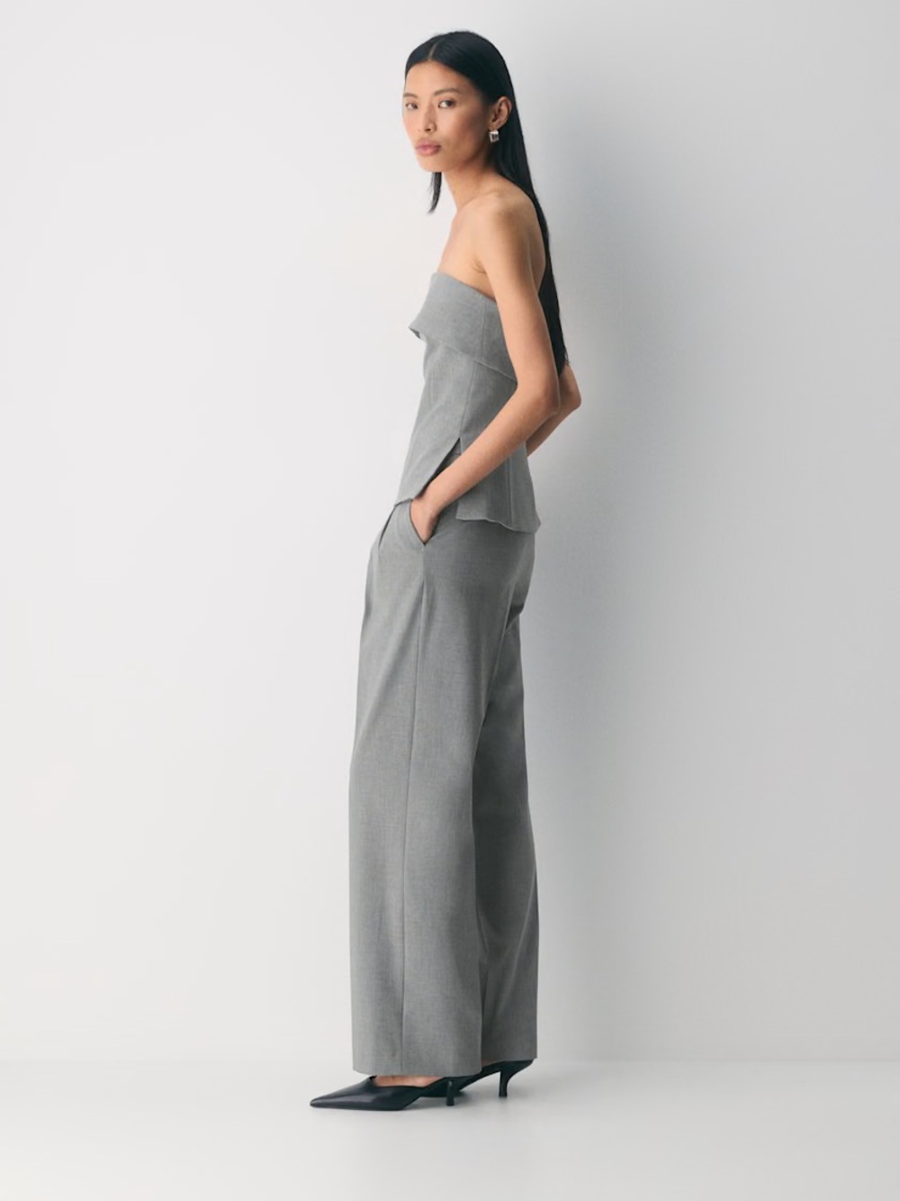 Aritzia Babaton Element Tube Top in Heather Grey - Picture 2 of 8